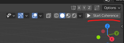 Start Coherence in Blender